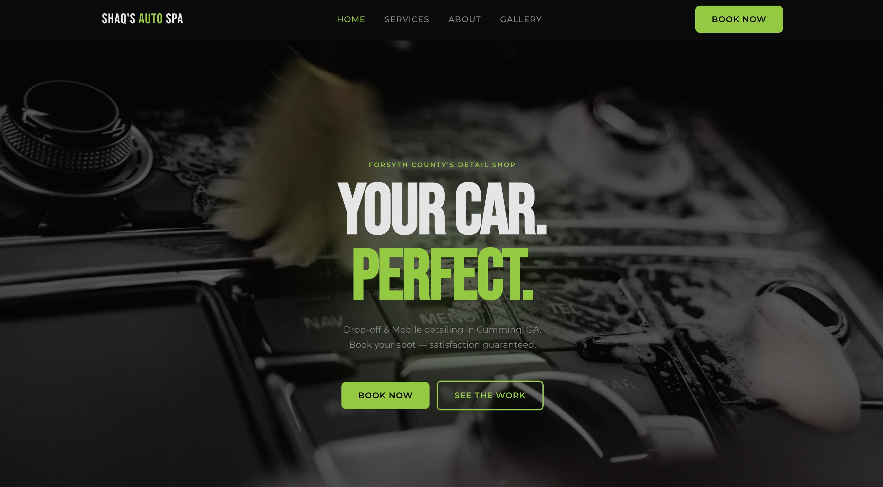 Shaq's Auto Spa website preview