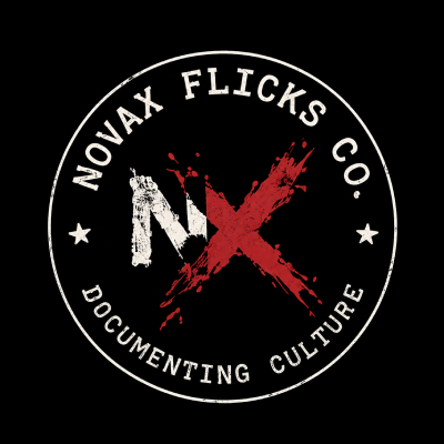NovaX Flicks Co. logo on black background
